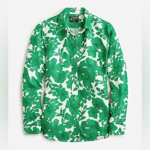J. Crew Classic-fit cupro-blend shirt in greenhouse floral print BU081